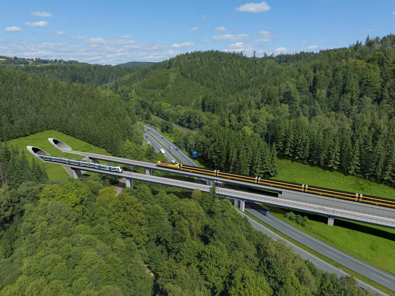 Vizualizace nové trati Turnov - Liberec. Foto: Liberecký kraj