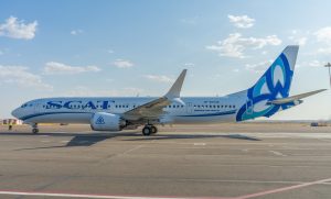 Boeing 737 MAX 9 letecké společnosti Scat Airlines. Zdroj: Letiště Praha