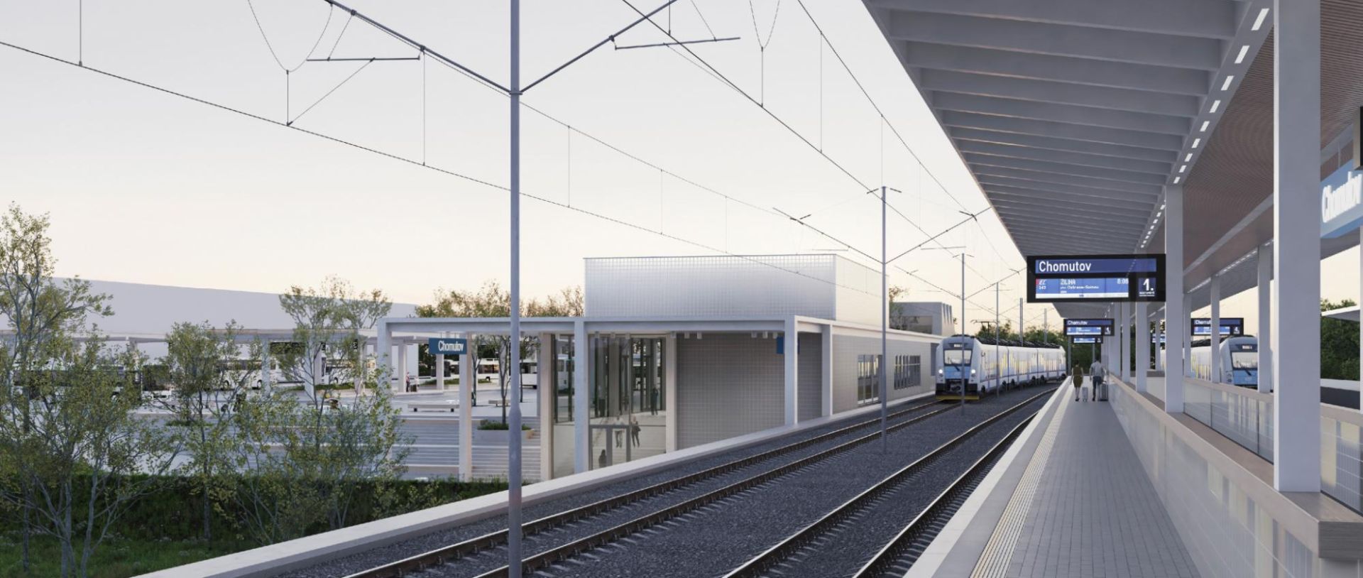 Podoba budoucího nádraží v Chomutově, vizualizace. Autor: BYRÓ architekti