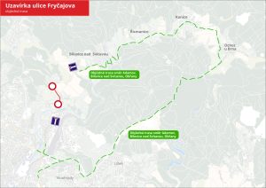 Rekonstrukce Fryčajovy ulice v Brně. Zdroj: MMB