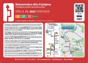 Rekonstrukce Fryčajovy ulice v Brně. Zdroj: DPMB