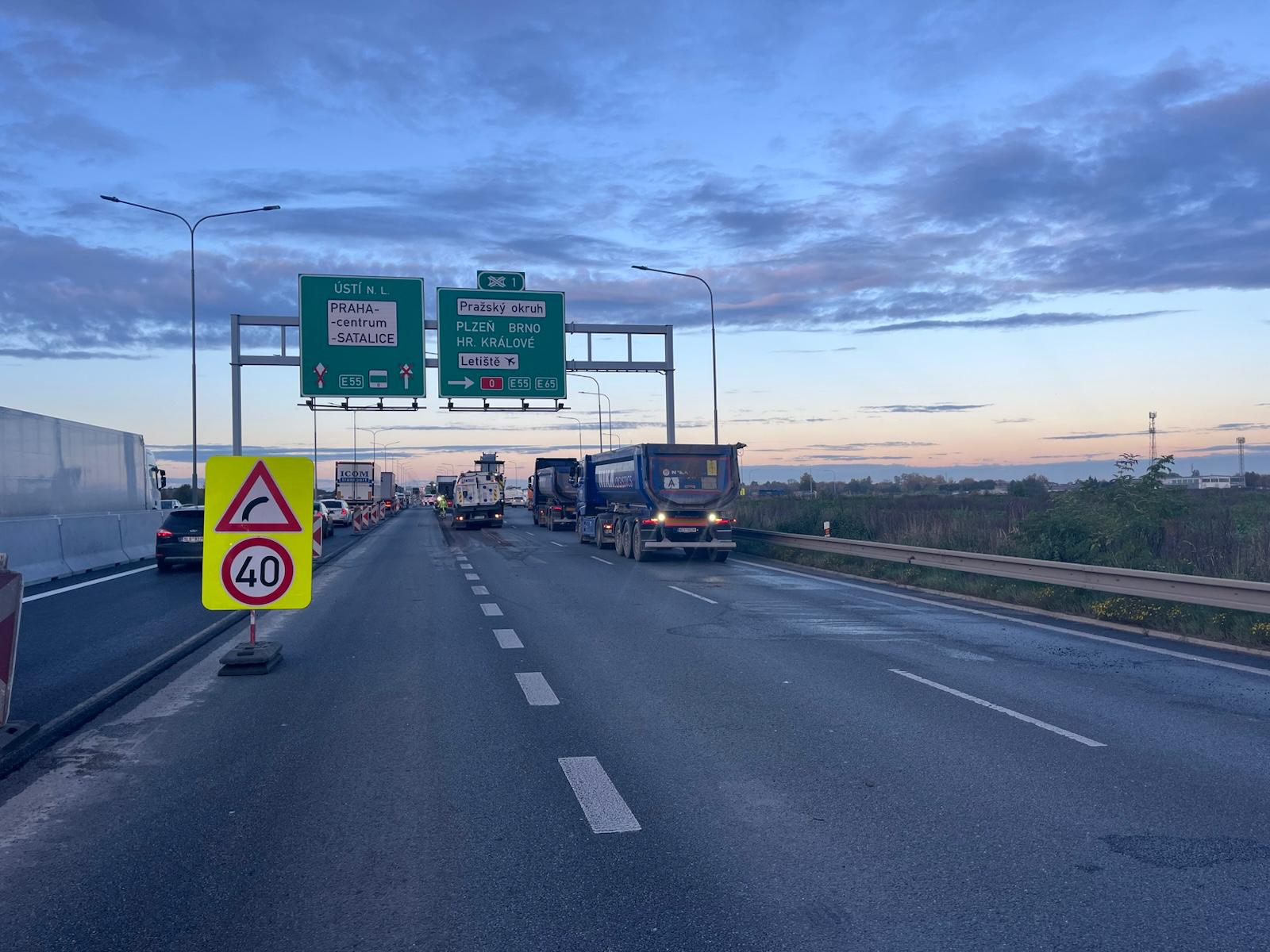 Oprava D10 u Prahy. Foto: ŘSD