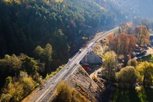 Oprava trati mezi Plasy a Mladoticemi. Foto: Správa železnic