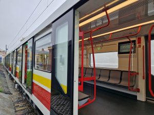 První souprava metra Škoda pro provoz v bulharském hlavním městě Sofii. Foto: Zdopravy.cz, Jan Nevyhoštěný