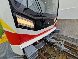 První souprava metra Škoda pro provoz v bulharském hlavním městě Sofii. Foto: Zdopravy.cz, Jan Nevyhoštěný