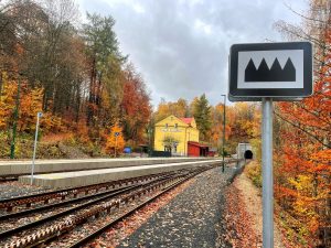 V dopravně Dolní Polubný s unikátní ozubnicovou výhybkou končíme dnešní putování, druhou polovinu zubačku si můžete prohlédnout v předchozím textu. Foto: Jan Sůra / Zdopravy.cz