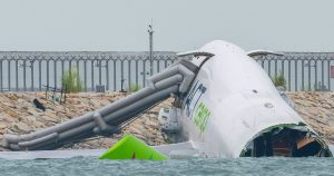 Havarovaný Boeing 747 v Hongkongu. Zdroj: X.com / Breaking Aviation News and Videos