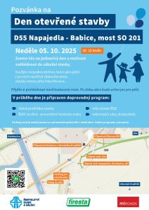 Den otevřené stavby D55 most Napajedla. Foto: ŘSD