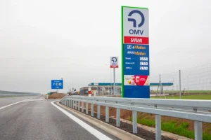 Čerpací stanice OMV na odpočívce Kolešov na D6. Foto: OMV
