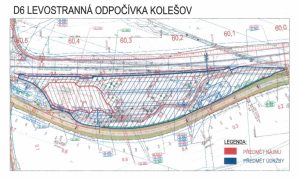 Plán oboustranné odpočívky Kolešov na D6. Foto: ŘSD