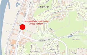 Nová tramvajová zastávka Hodkovičky. Zdroj: DPP