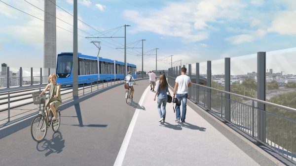 Vizualizace rozšíření tramvajové trati na severu Mnichova. Foto: MVG