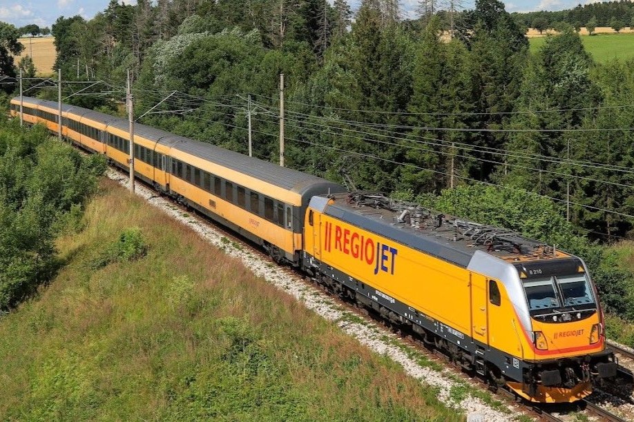 Vlak dopravce RegioJet. Zdroj: RegioJet