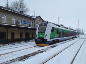 BEMU jednotka od Škody v Dolní Lipce při prezentační jízdě. Foto: Pardubický kraj