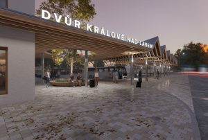 Vizualizace terminálu ve Dvoře Králové nad Labem. Foto: M2AU