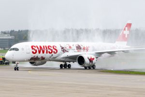 Přílet A350-900 společnosti Swiss International Air Lines. Foto: Swiss