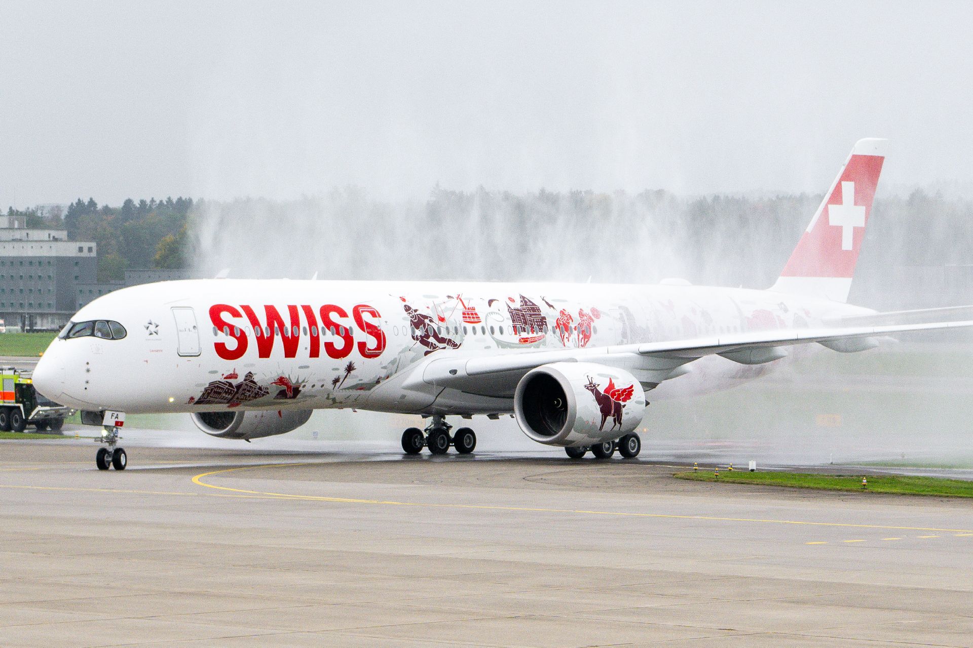 Přílet A350-900 společnosti Swiss International Air Lines. Foto: Swiss
