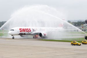 Přílet A350-900 společnosti Swiss International Air Lines. Foto: Swiss