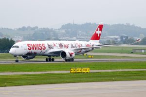 Přílet A350-900 společnosti Swiss International Air Lines. Foto: Swiss