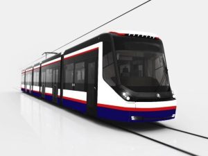 Tramvaj v barvách DPMO. Zdroj: Facebook.com - Josef Kaštil