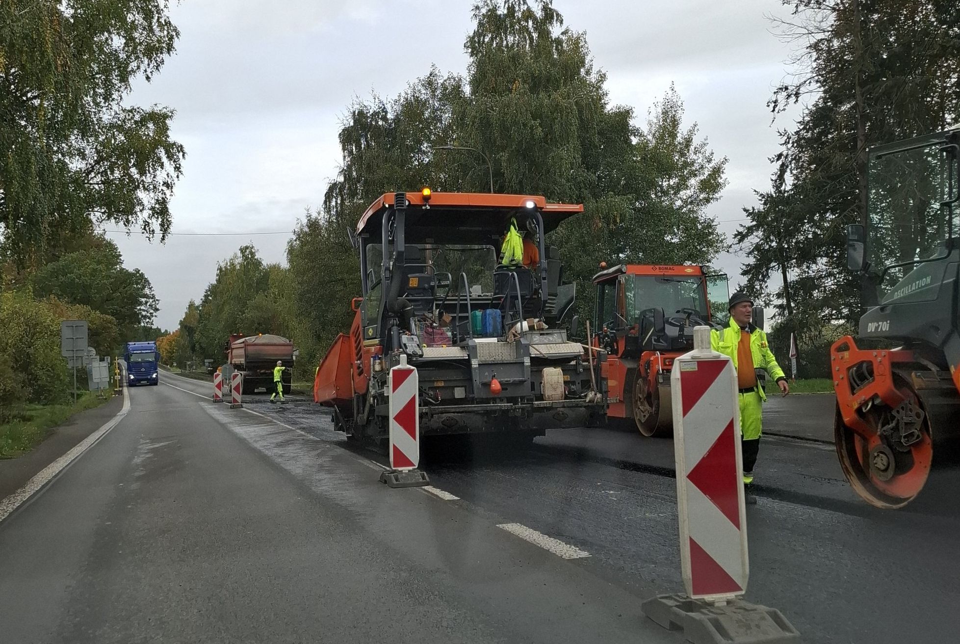 Oprava silnice I/26 v Horšovském Týně. Foto: ŘSD