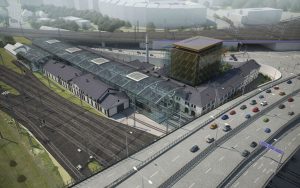 Železniční muzeum na Masarykově nádraží, vizualizace. Pramen: NTM