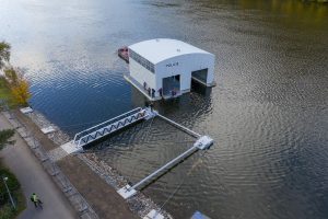 Přesun lodních garáží pro polici v Ústí n. L.-Brné. Pramen: ŘVC