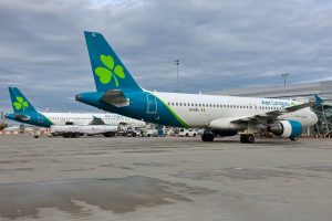 Letouny společnosti Aer Lingus v Praze.
Foto: Letiště Praha
