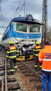 Následky srážky vlaků ve Zlivi. Foto: Správa železnic