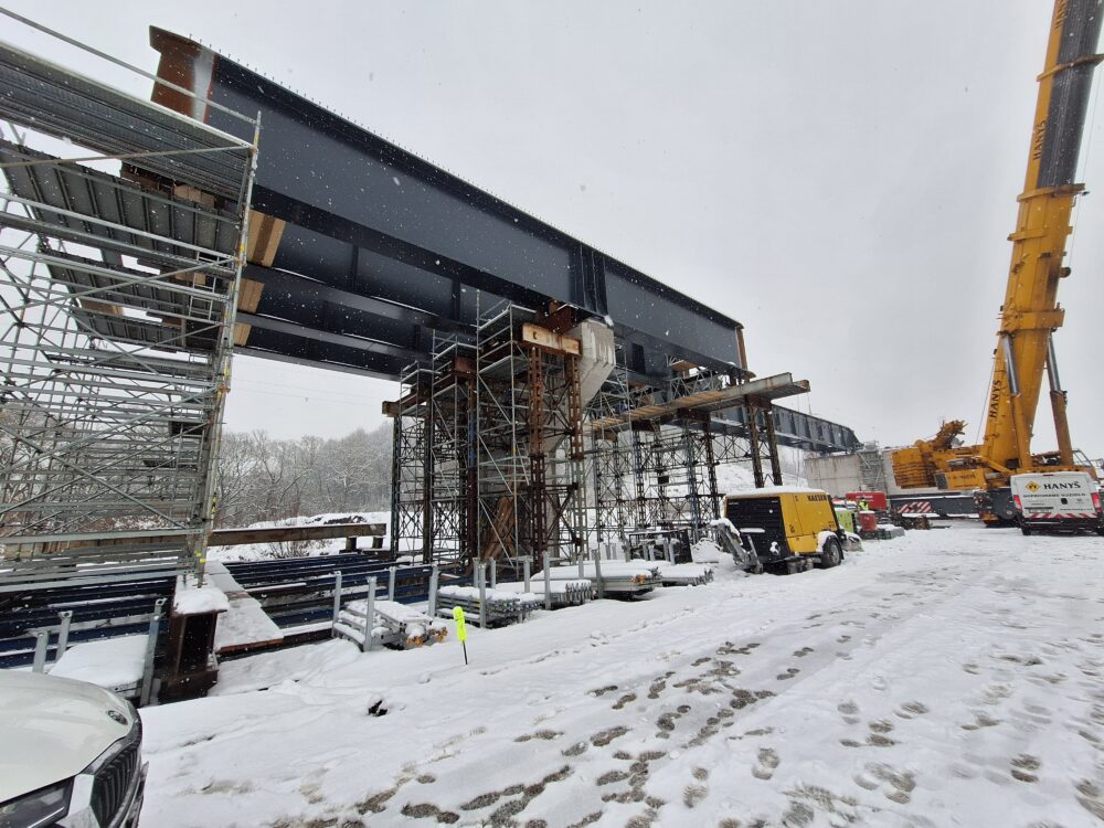 Stavba obchvatu České Lípy, úsek Dubice - Dolní Libchava. Foto: ŘSD