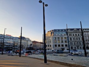 Travba tramvajového propojení Václavského náměstí kolem Národního muzea (7. 11. 2025). Foto: Zdopravy.cz, Jan Nevyhoštěný