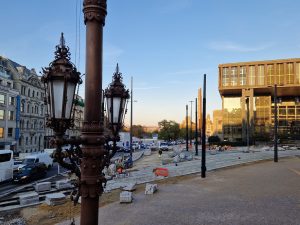 Travba tramvajového propojení Václavského náměstí kolem Národního muzea (7. 11. 2025). Foto: Zdopravy.cz, Jan Nevyhoštěný