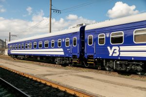 Vlak na Ukrajině.
Zdroj: Ukrajinské dráhy (Ukrzaliznytsia)