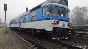 Vykolejení vlaku v Neratovicích. Foto: Drážní inspekce