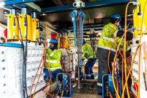 Unikátní mostní konstrukce Gottleubatalbrücke v Pirně během léta 2025. Foto: Metrostav