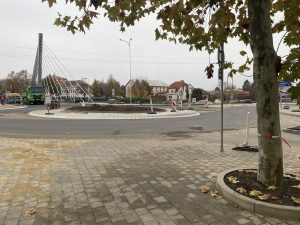 Nová okružní křižovatka v Židlochovicích. Foto: Město Židlochovice