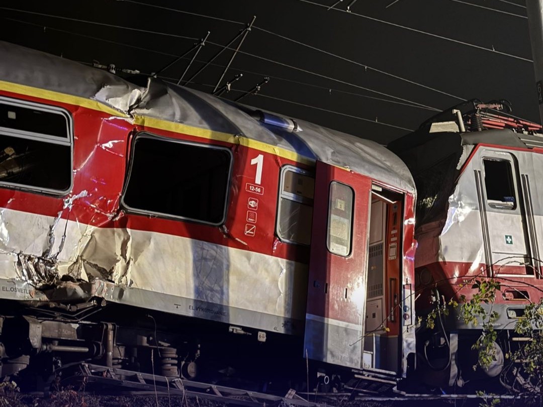 Srážka vlaků na Slovensku. Zdroj: ŽSR