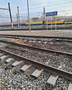 Vykolejení vozu v Košicích. Zdroj: ŽSR