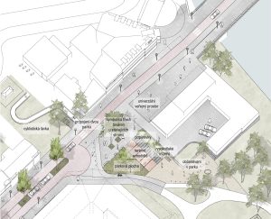 Vítězný návrh na proměnu Hlavní třídy v Českém Těšíně. Foto: FRIS architekti