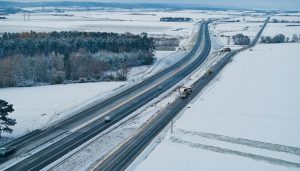 Zrušené provizorní napojení dálnice D6 u Krupé. Foto: Jan Banán Svoboda