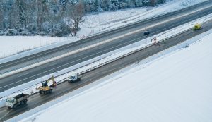 Zrušené provizorní napojení dálnice D6 u Krupé. Foto: Jan Banán Svoboda