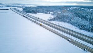 Zrušené provizorní napojení dálnice D6 u Krupé. Foto: Jan Banán Svoboda