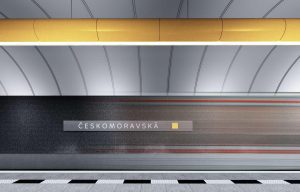 Nejnovější vizualizace podoby stanice metra Českomoravská po rekonstrukci. Zdroj: Maxim Velčovský a edit! architects,