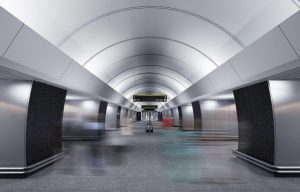 Nejnovější vizualizace podoby stanice metra Českomoravská po rekonstrukci. Zdroj: Maxim Velčovský a edit! architects,