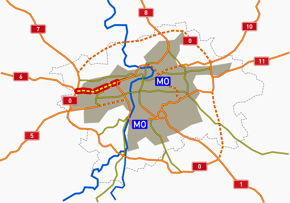 Břevnovská radiála. Zdroj: Wegenwiki