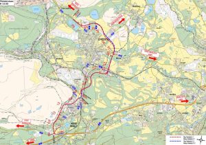 Obchvat Chodova na Sokolovsku. Pramen: Krajská správa a údržba silnic KK/dokumentace EIA