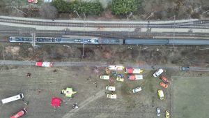 Srážka vlaků ve Zlivi. Autor: Policie ČR