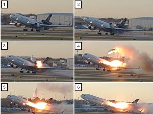 Klíčové momenty nehody MD-11 UPS.
Zdroj: NTSB