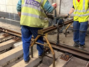 Posunutí kolejnice.
Foto: Zdopravy.cz / Vojtěch Očadlý