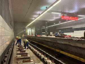 Výměna pražců.
Foto: Zdopravy.cz / Vojtěch Očadlý